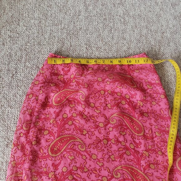 Highwaisted ESprit midi pink patterned skirt - Picture 6 of 8